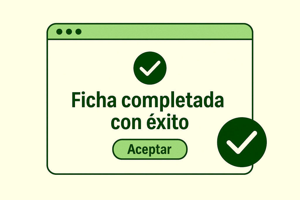 Ficha completada con éxito