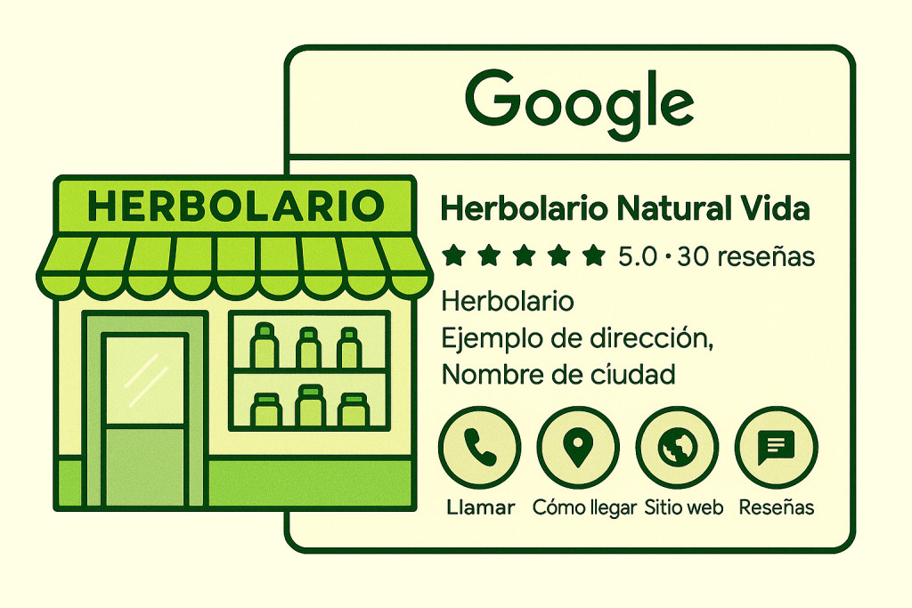 Ejemplo de ficha de herbolario en Google