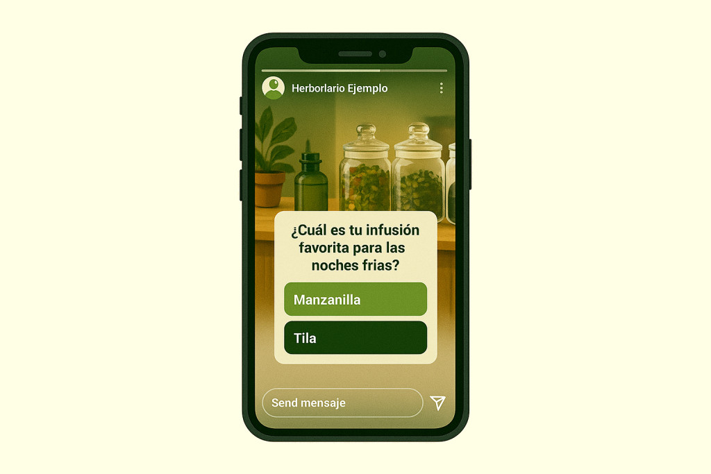 Ejemplo de encuesta o pregunta en redes sociales