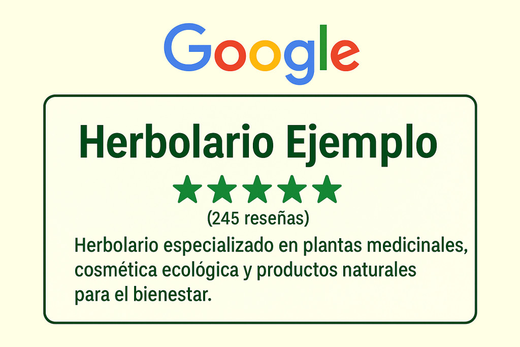 Ficha de Google con muchas reseñas positivas