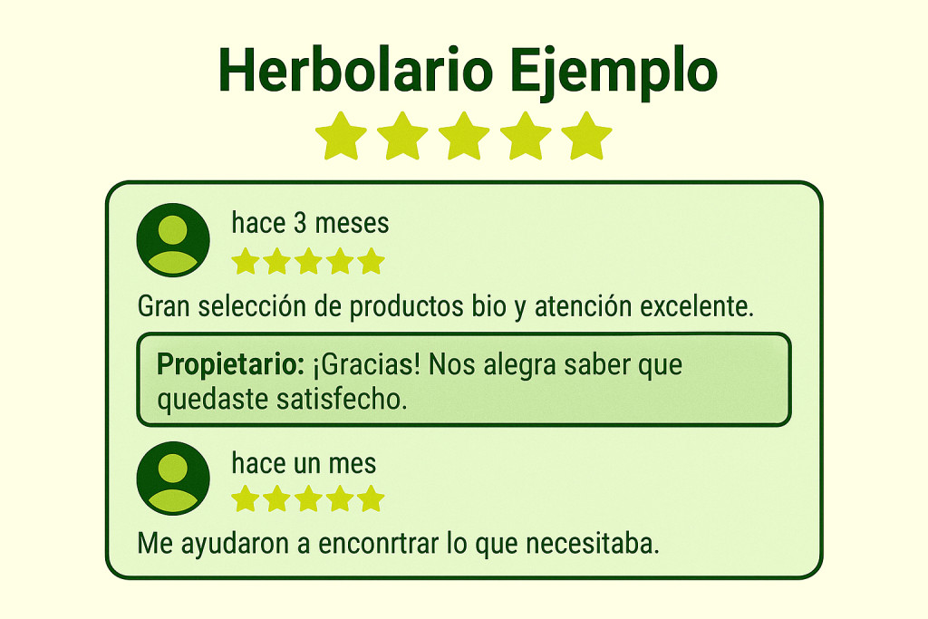 Respuestas del propietario a reseñas en ficha GMB